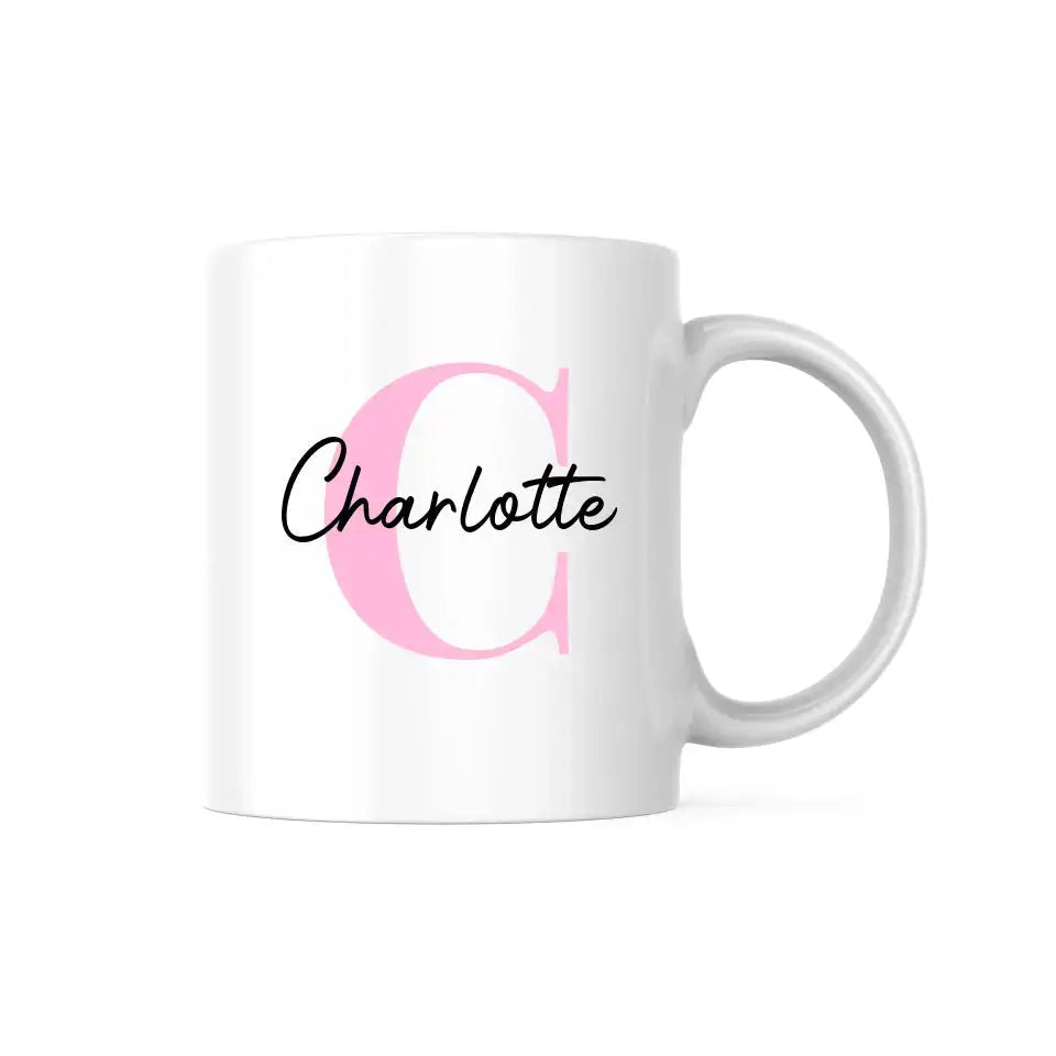 Mug - Lettre Pastel Nom Personnalisable