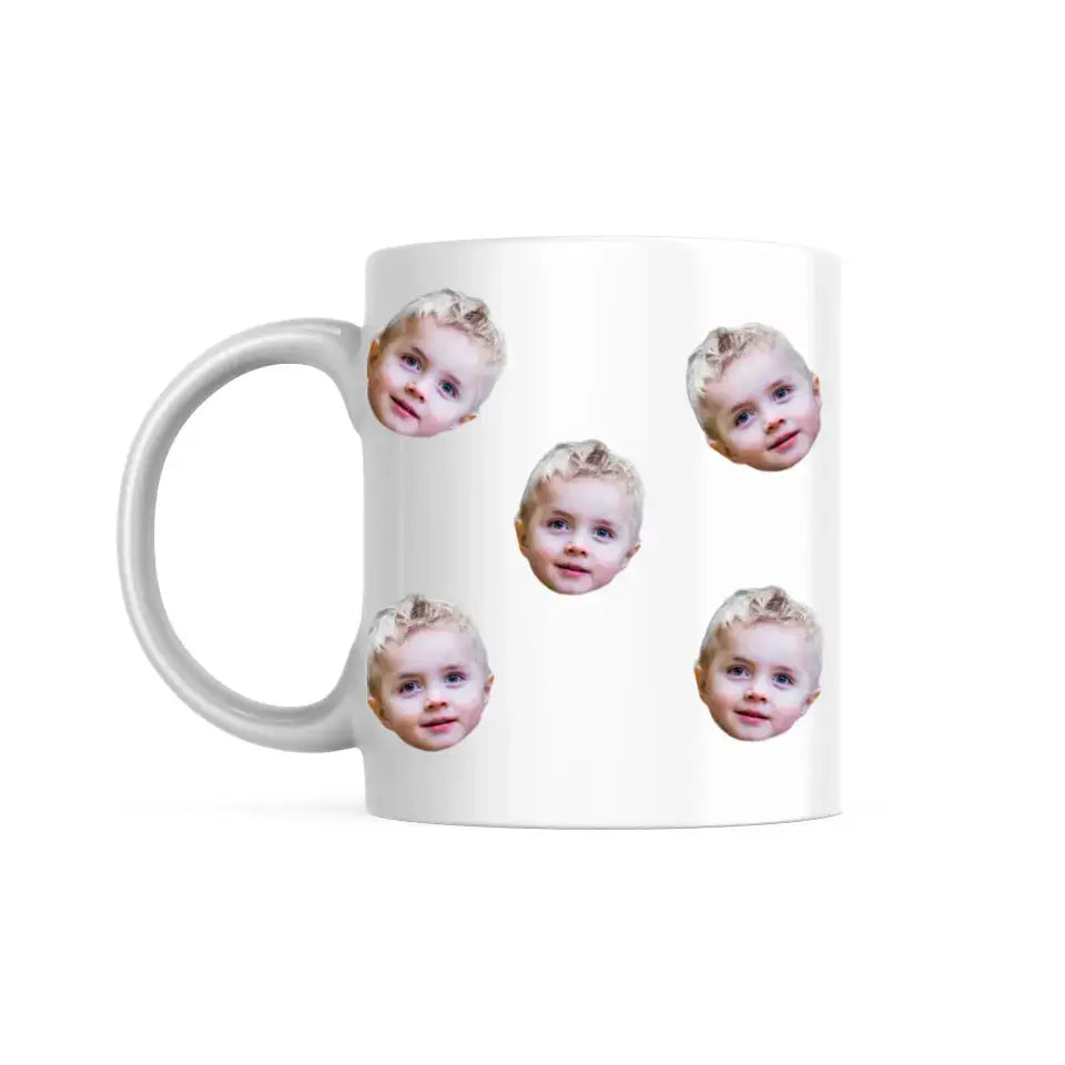 Mug visage découpé personnalisé