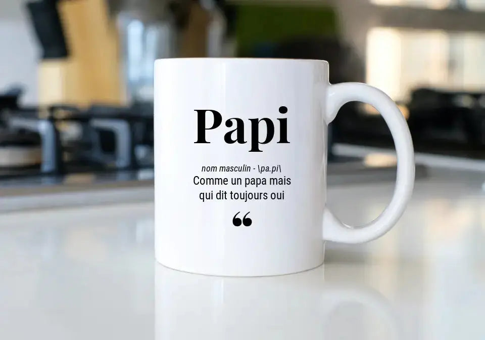 Mug Définition Papi Personnalisable