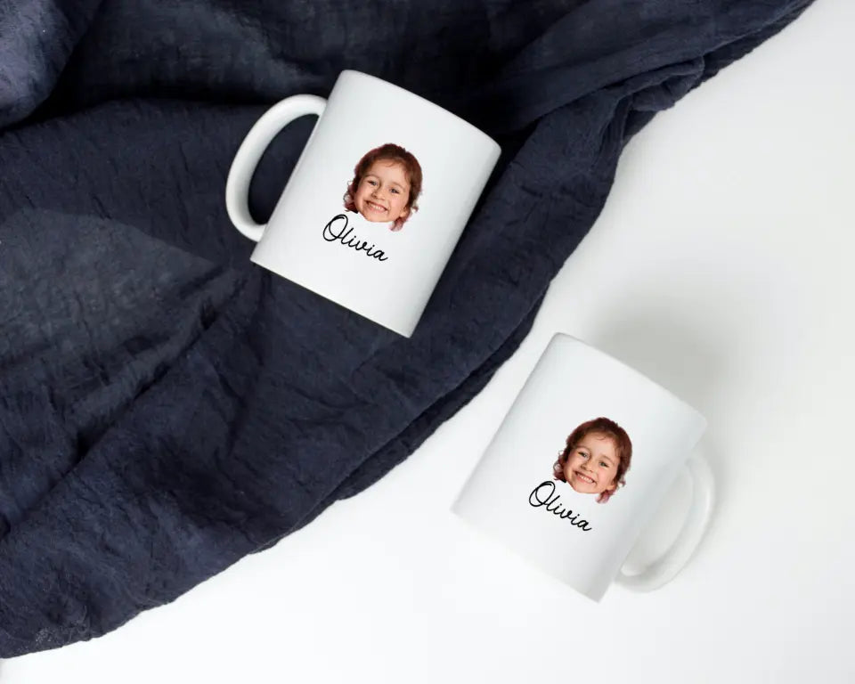 Mug - 1 à 3 visages découpés personnalisables