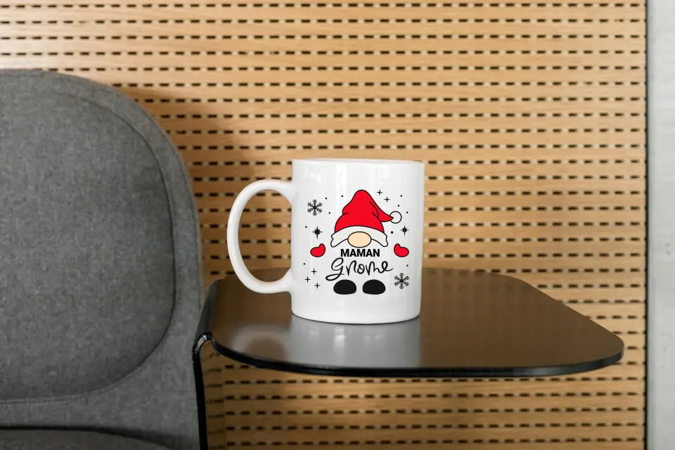 Mug Personnalisable - Famille Gnome Maman Papa Texte au choix