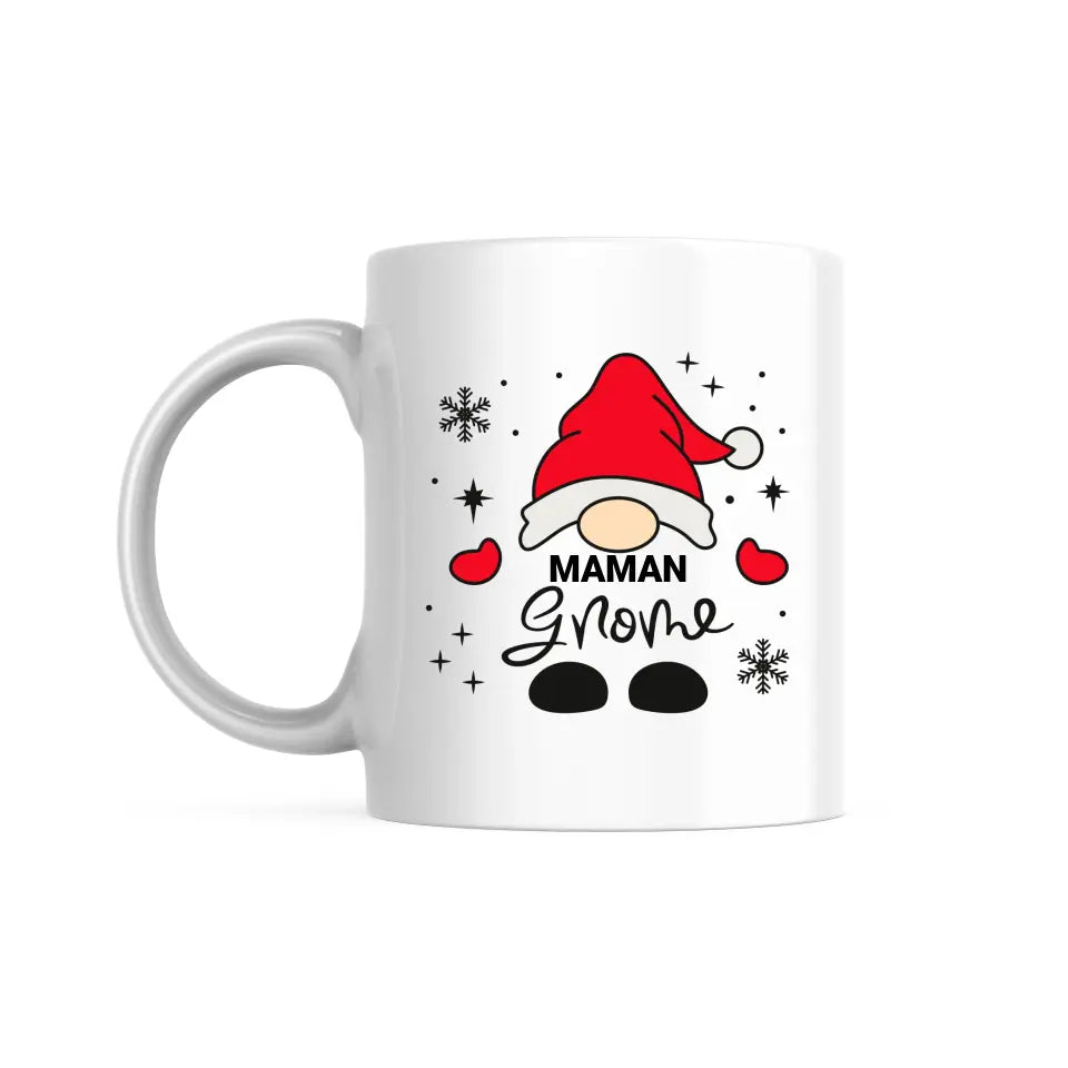 Mug Personnalisable - Famille Gnome Maman Papa Texte au choix