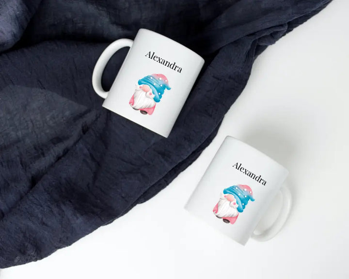 Mug Personnalisable - Gnome avec prénom au choix (4 gnomes différents)