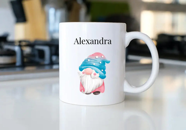 Mug Personnalisable - Gnome avec prénom au choix (4 gnomes différents)