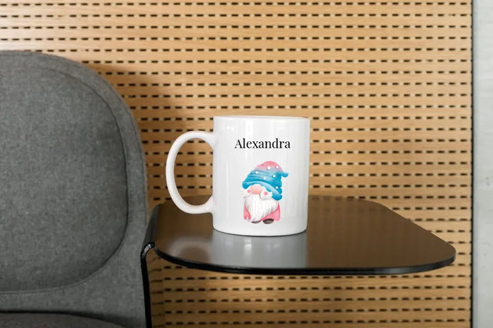 Mug Personnalisable - Gnome avec prénom au choix (4 gnomes différents)