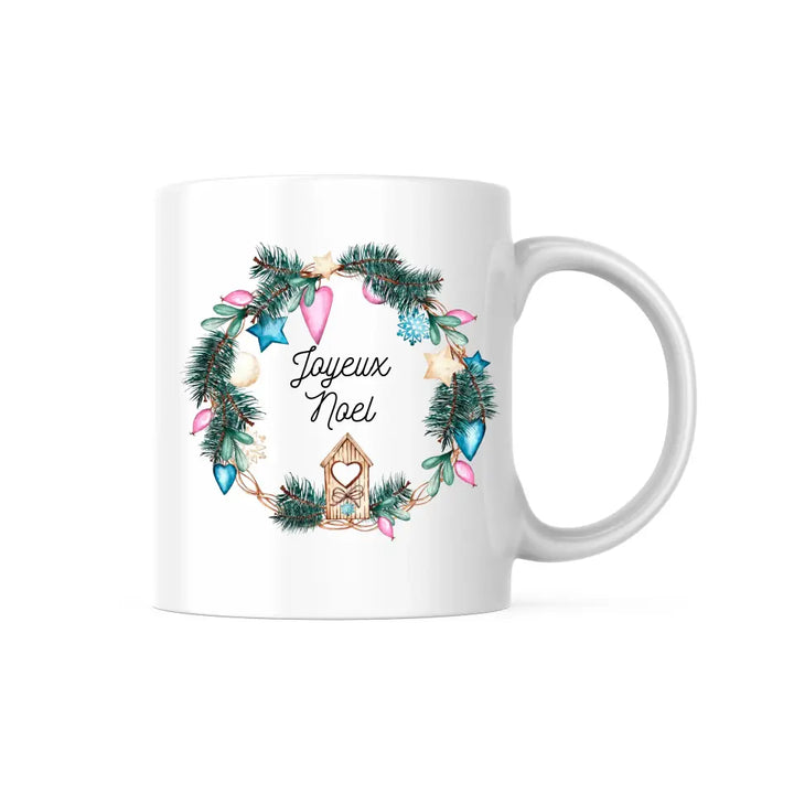 Mug Personnalisable - Joyeux Noel Guirlande