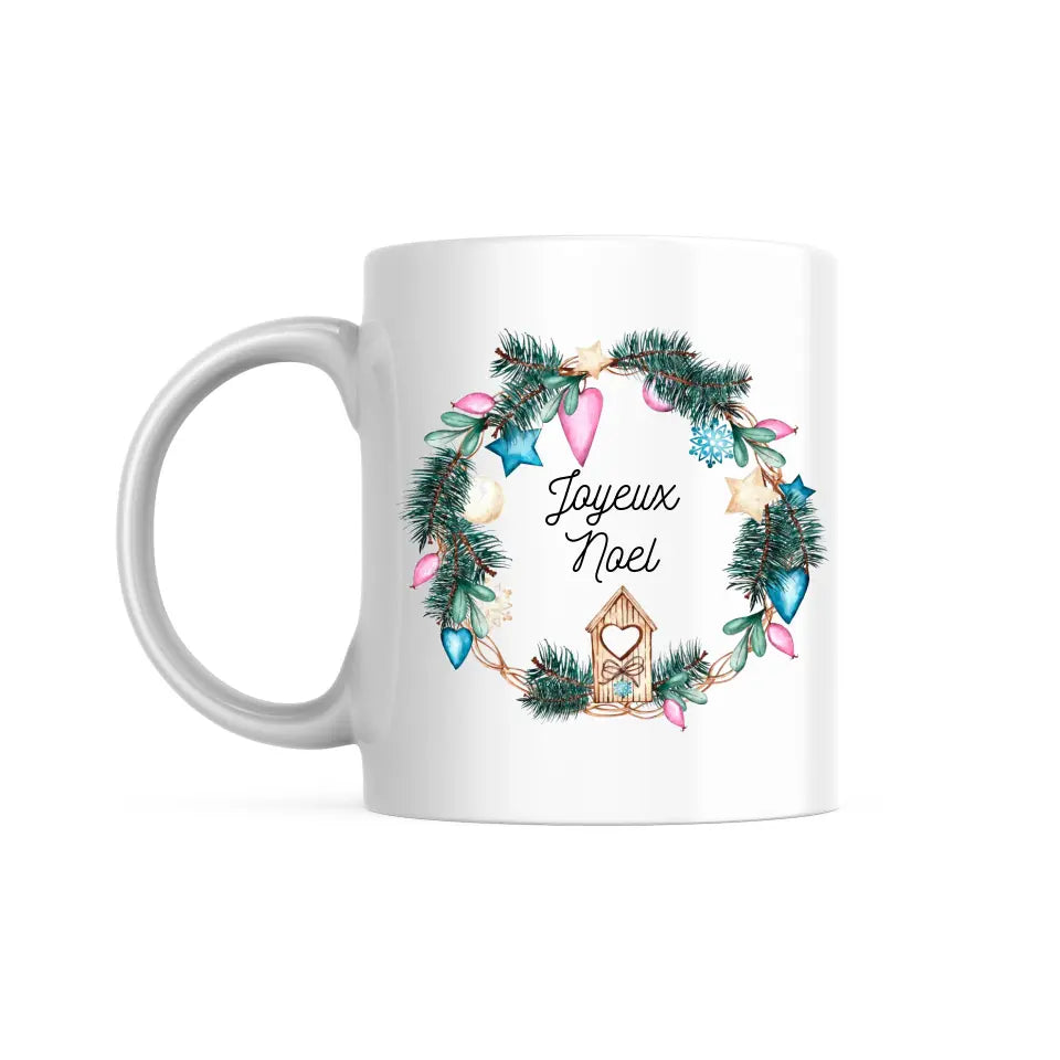 Mug Personnalisable - Joyeux Noel Guirlande