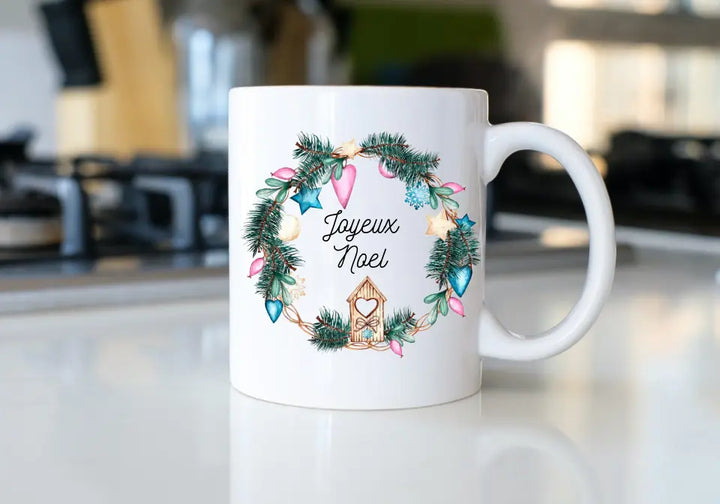 Mug Personnalisable - Joyeux Noel Guirlande