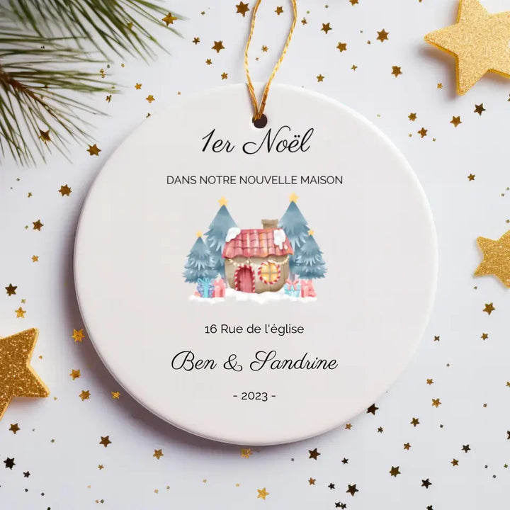 Boule de Noël Personnalisable - Premier Noël dans notre nouvelle maison