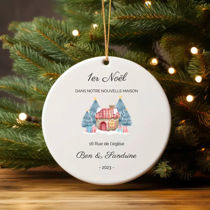 Boule de Noël Personnalisable - Premier Noël dans notre nouvelle maison