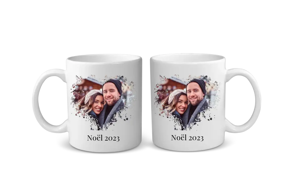 Mug Personnalisable - Photo Coeur avec ou sans texte