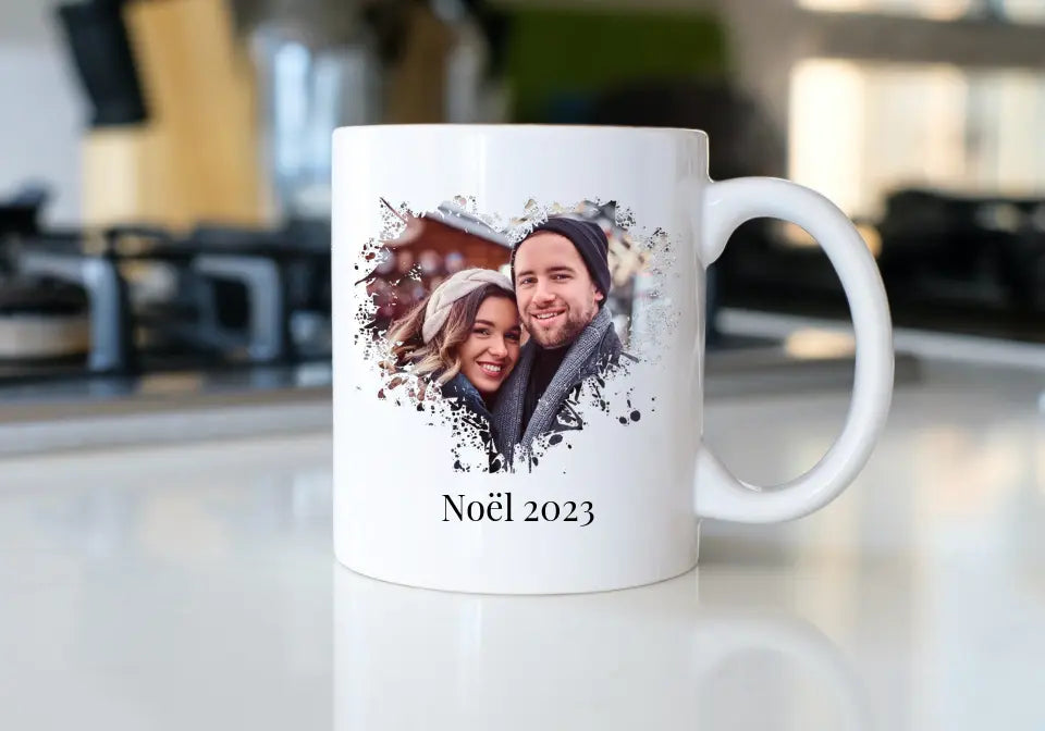 Mug Personnalisable - Photo Coeur avec ou sans texte