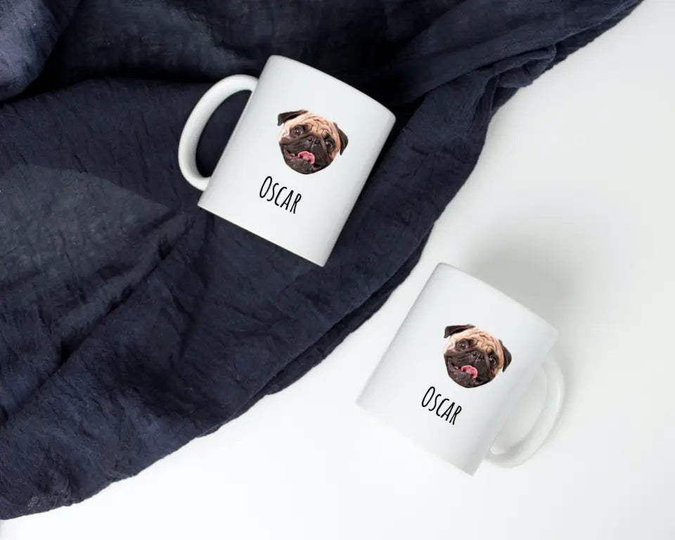 Mug Personnalisable - Tête de votre animal de compagnie automatiquement découpée