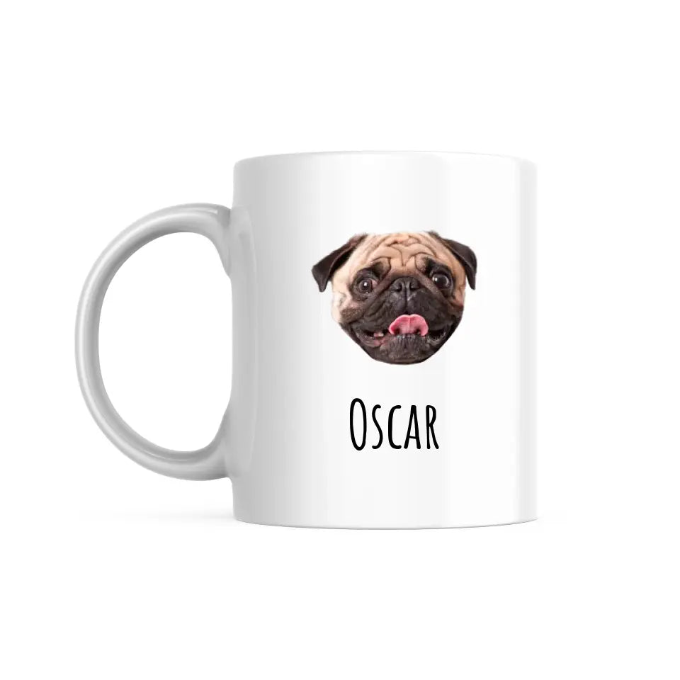 Mug Personnalisable - Tête de votre animal de compagnie automatiquement découpée