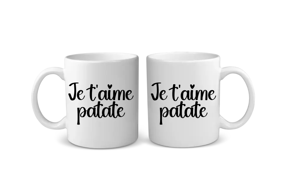 Mug Personnalisable - Je t'aime patate