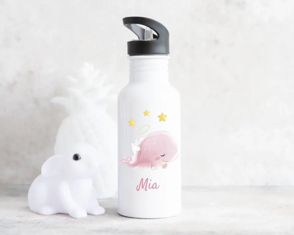 Gourde Enfant - Baleine rose - Woolly Panda