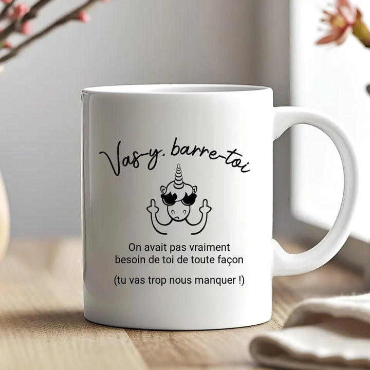 Mug - Barre - toi départ collègue - Woolly Panda