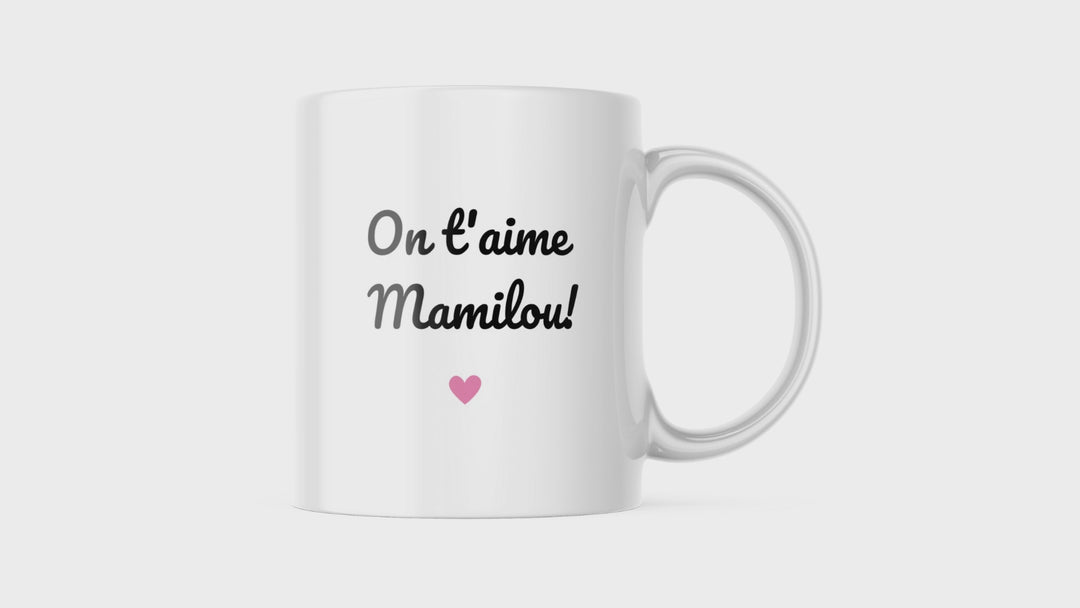 Mug Message 100% personnalisable coeur