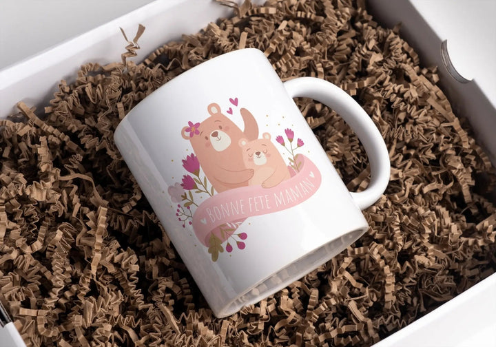 Mug Bonne Fête Maman Ours - woollypanda