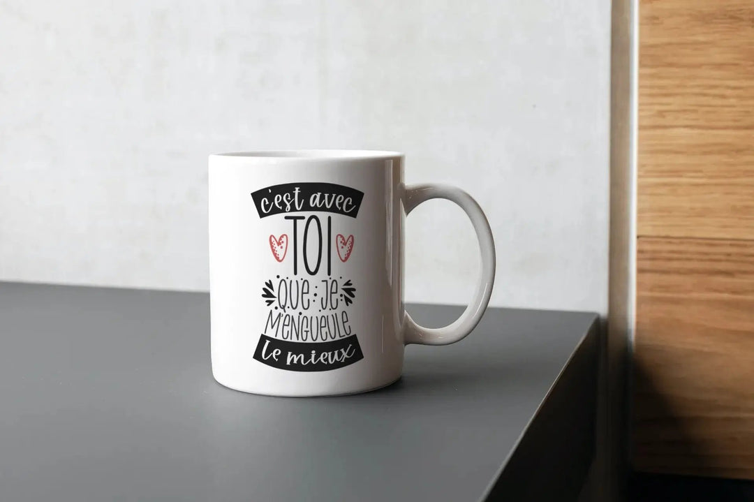 Mug C'est avec toi que je m'engueule le mieux - woollypanda