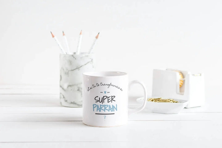 Mug Demande Super Parrain - woollypanda