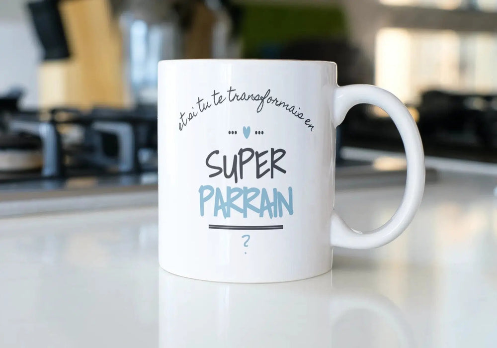 Mug Demande Super Parrain - woollypanda