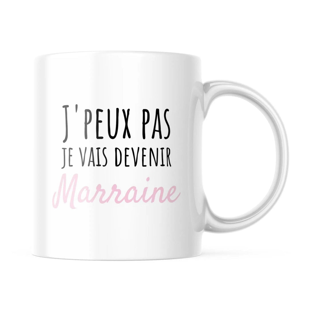 Mug J'peux pas je vais devenir marraine - woollypanda