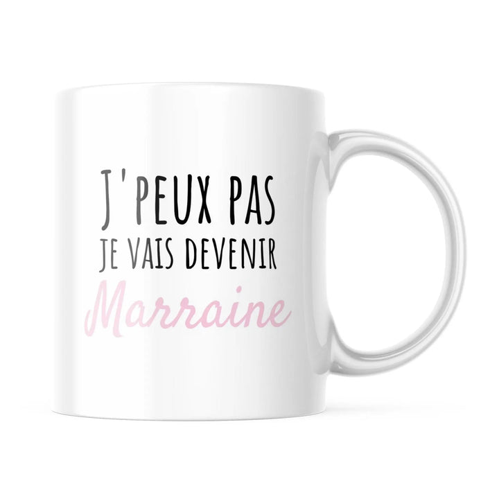 Mug J'peux pas je vais devenir marraine - woollypanda