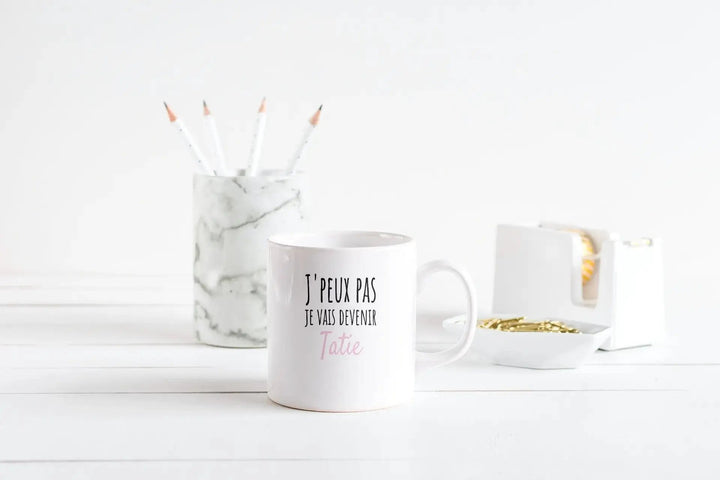 Mug J'peux pas je vais devenir tatie - woollypanda