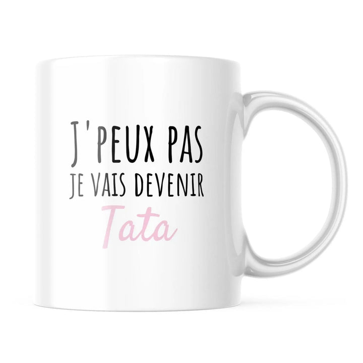 Mug J'peux pas je vais devenir tatie - woollypanda