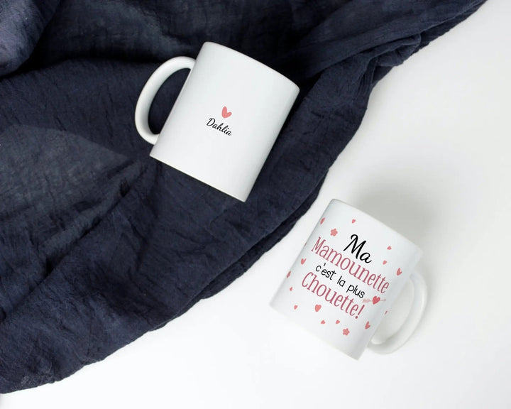 Mug Ma mamounette c'est la plus chouette personnalisable - woollypanda