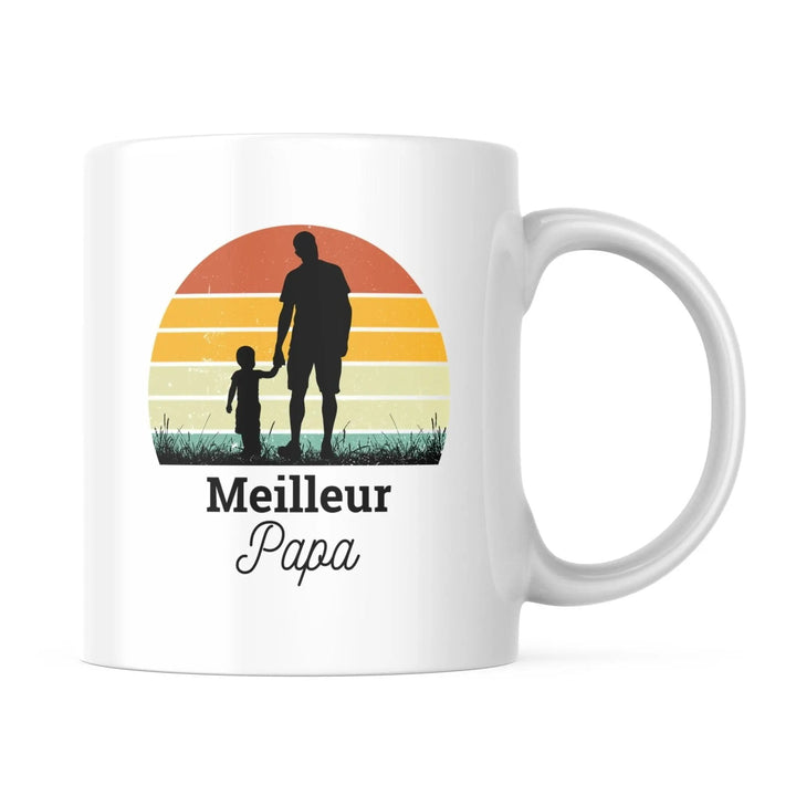 Mug Meilleur papa vintage personnalisable - woollypanda