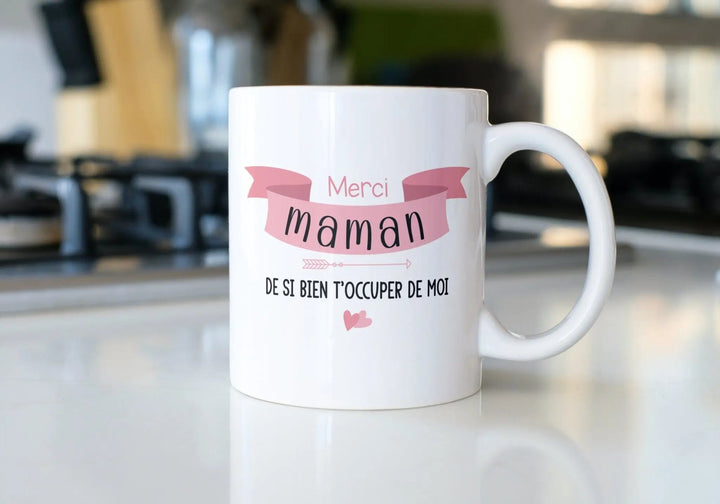 Mug Merci Maman Personnalisable - woollypanda