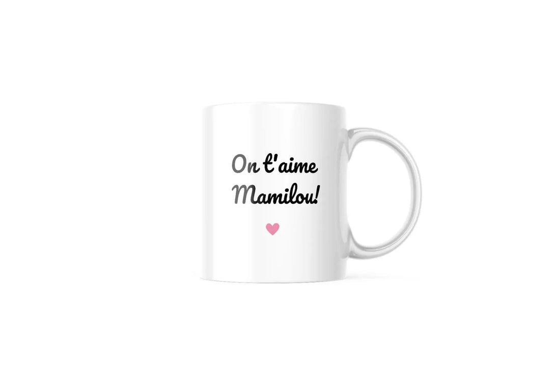 Mug Message 100% personnalisable coeur - woollypanda