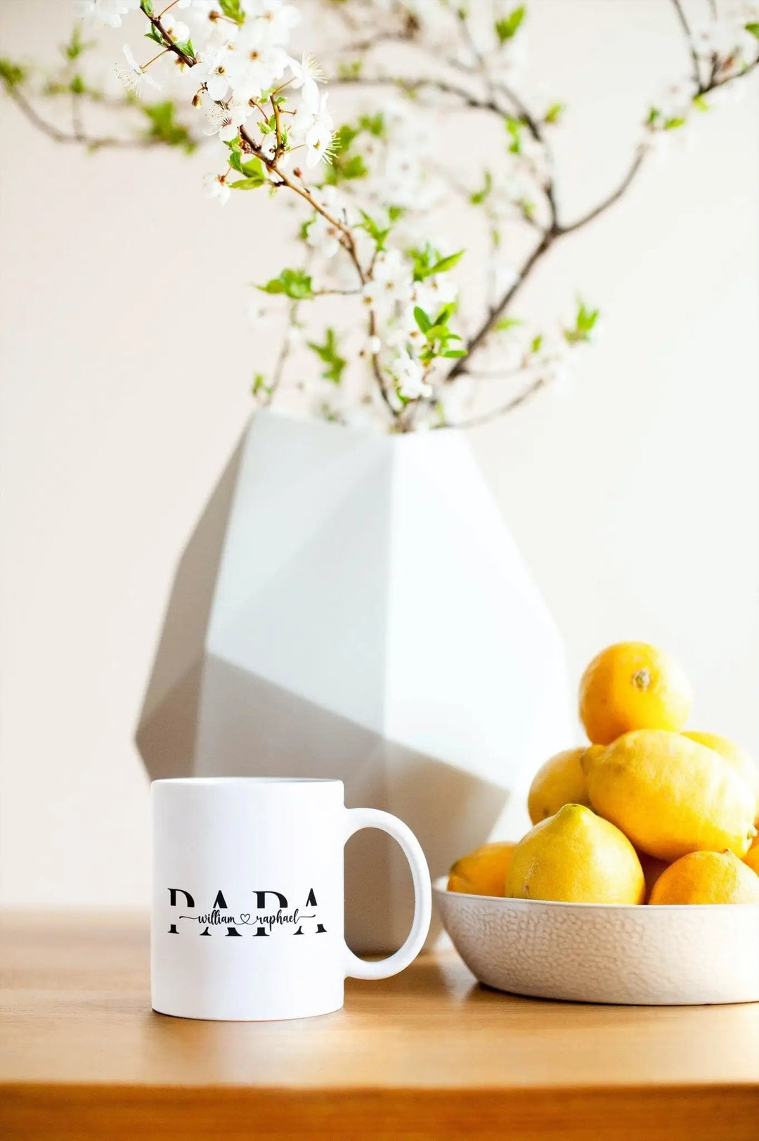 Mug Monogramme papa personnalisable - woollypanda