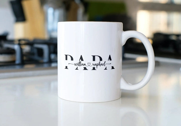 Mug Monogramme papa personnalisable - woollypanda