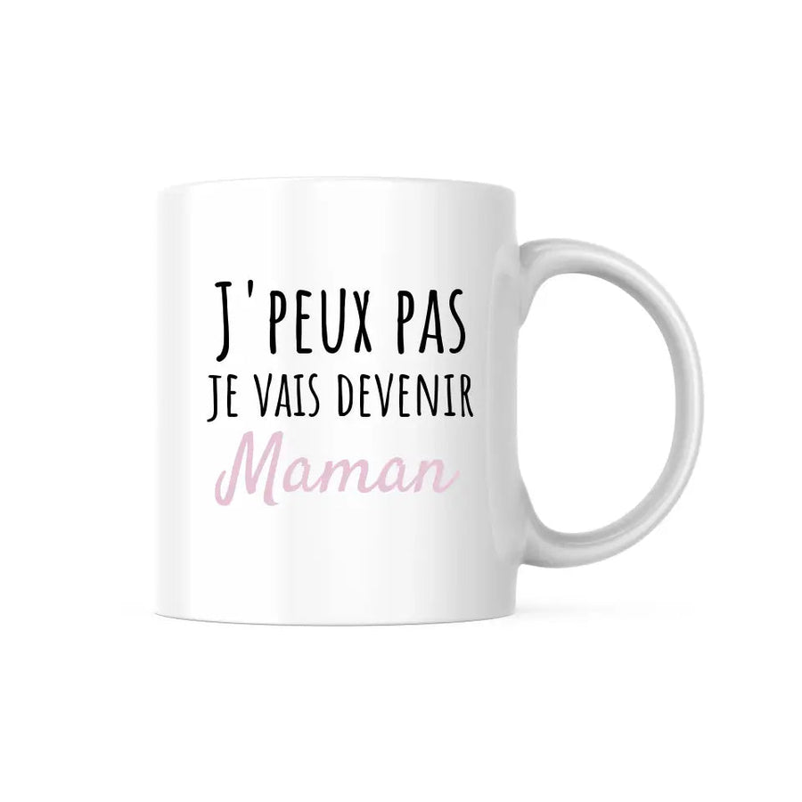 Mug Personnalisable - J'peux pas je vais devenir maman - Woolly Panda