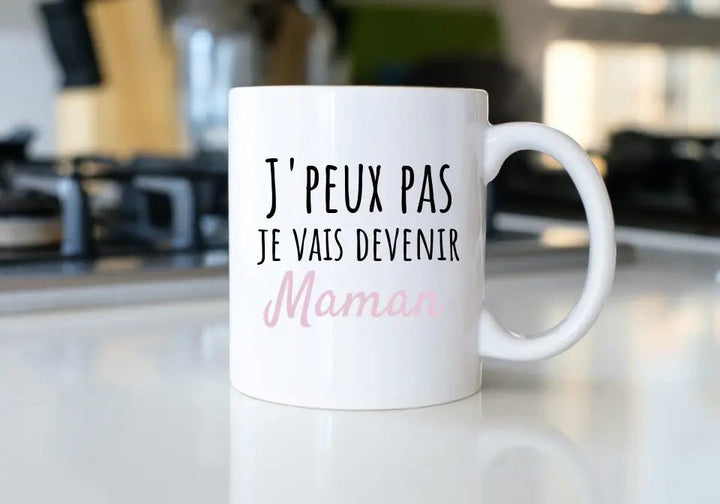 Mug Personnalisable - J'peux pas je vais devenir maman - Woolly Panda