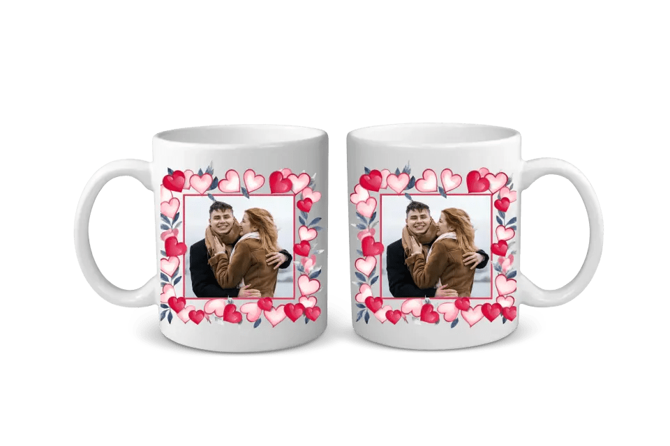 Mug Personnalisable - Photo cadre coeur - Woolly Panda