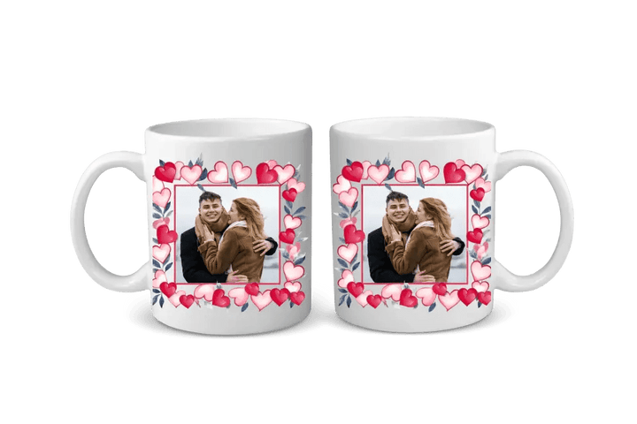 Mug Personnalisable - Photo cadre coeur - Woolly Panda