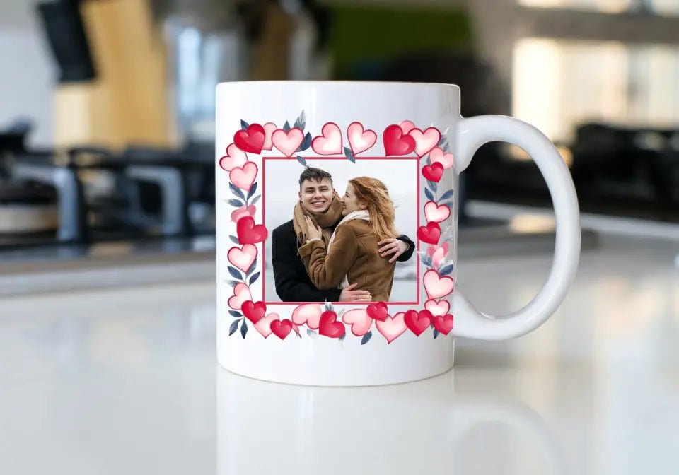 Mug Personnalisable - Photo cadre coeur - Woolly Panda