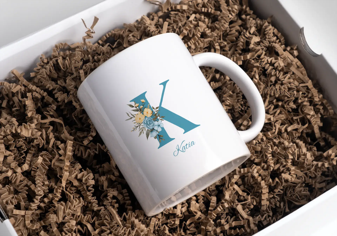 Mug Lettre Prénom Personalisable - woollypanda